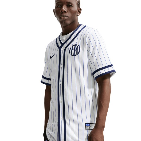 Inter Milan Nike Baseball Jersey White 2025/26