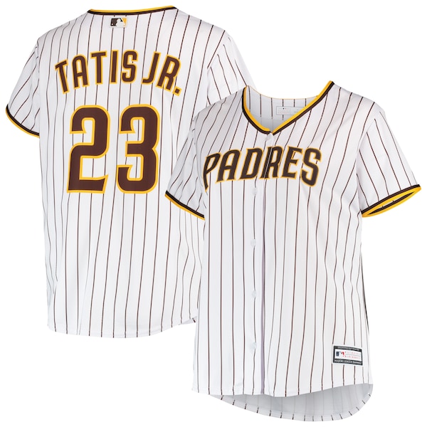 Womens Fernando Tatis JR White Brown SAN Diego Padres Plus Size Replica Player Jersey 2025/26