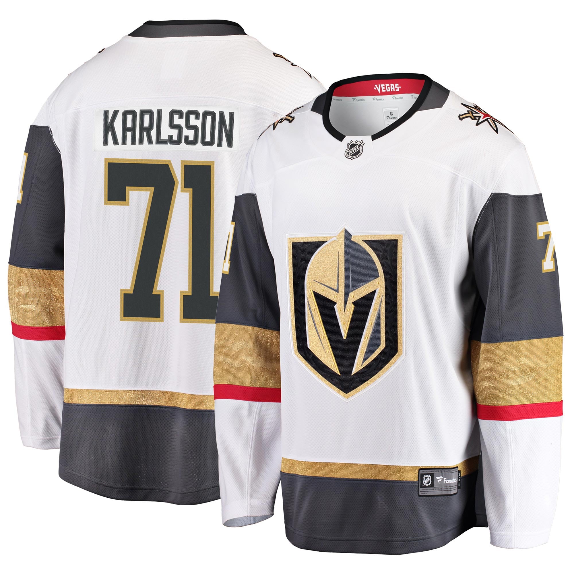 Vegas Golden Knights Fanatics Branded Away Breakaway Jersey William Karlsson 2025/26